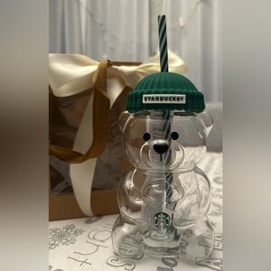 Starbucks Official Bearista Glass Cup